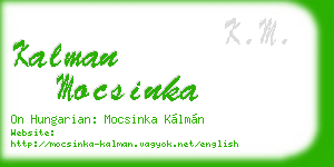 kalman mocsinka business card